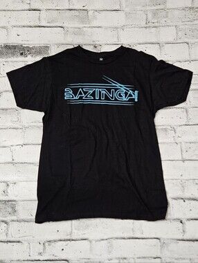 Big Bang Theory Bazinga Graphic T Shirt Black Short Sleeve NWT LG